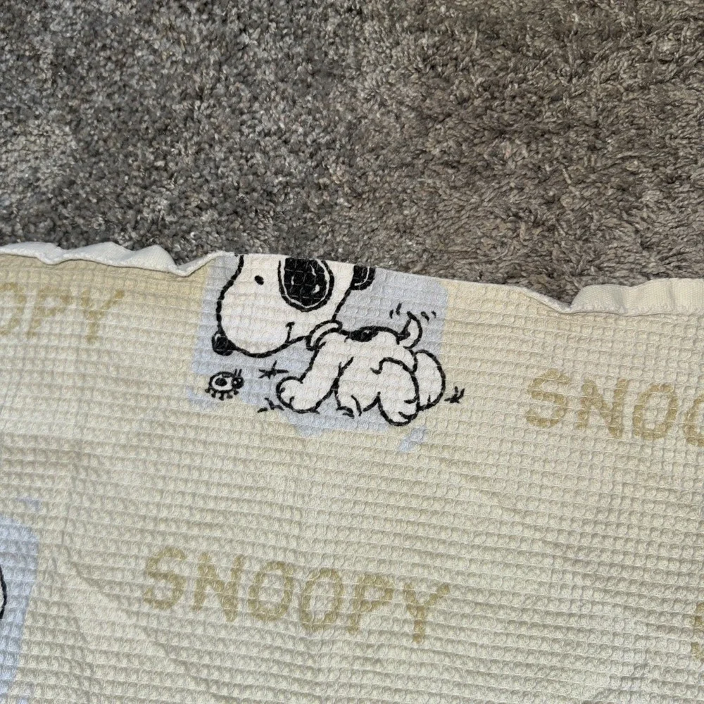 Vintage Snoopy Peanuts Baby Blanket 34x50